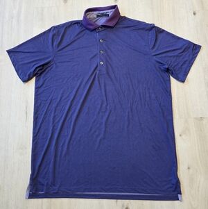 Greyson Polo Shirt Men's Size L Purple Embroidery Logo